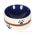 Ciotola per alimentazione per maniato per animali domestici in ceramica personalizzata